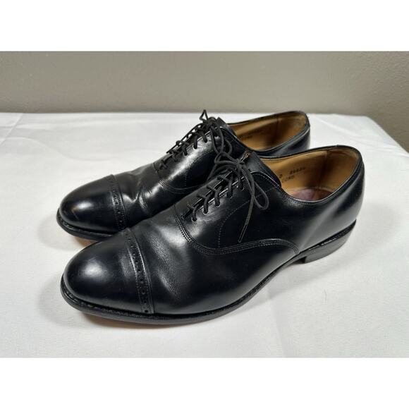 Allen Edmonds Men’s Fifth Avenue Cap Toe Dress Shoes Black Leather 9.5 D Wide - Picture 1 of 14